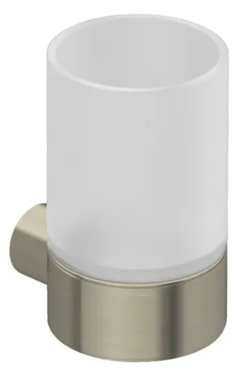 Kludi Vela R - Soporte para cepillos de dientes y pasta, vidrio/níquel cepillado 58975N5