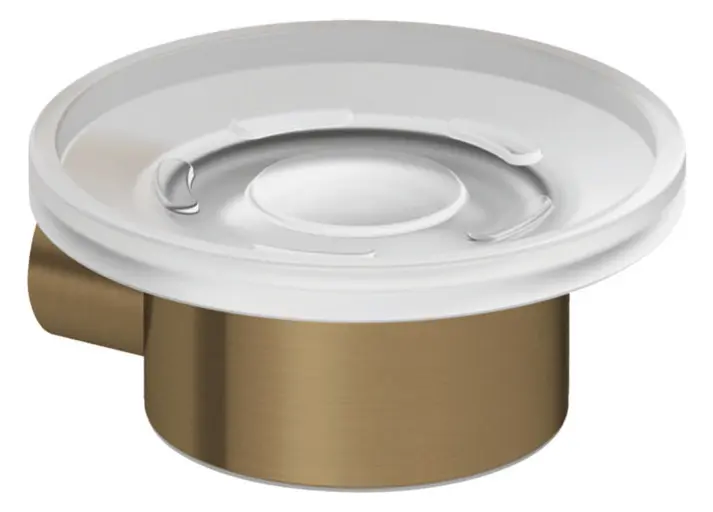 Kludi Vela R - Savonieră cu suport, sticlă/bronz periat 58985N1