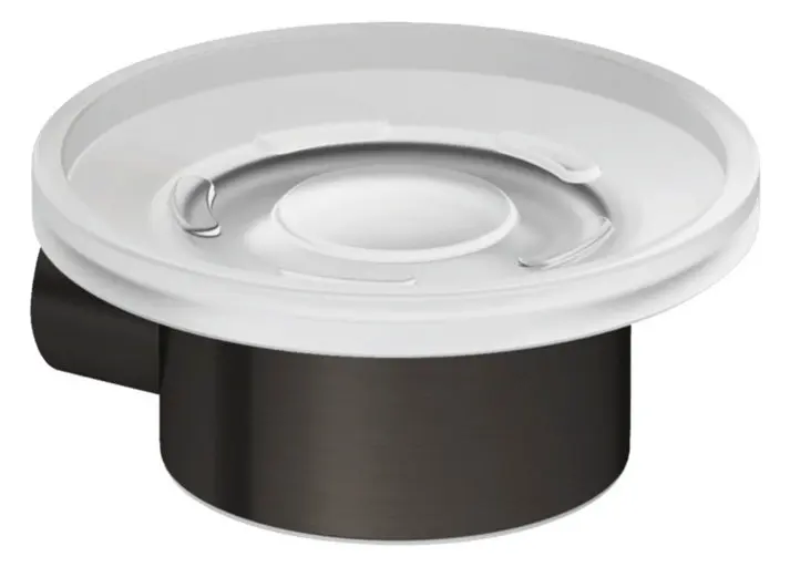 Kludi Vela R - Savonieră cu suport, sticlă/Gunmetal periat 58985N2