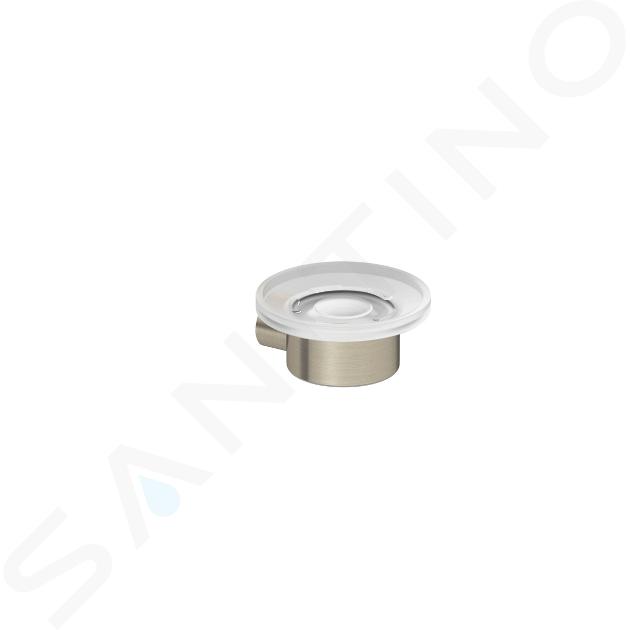 Kludi Vela R - Zeepschaal met houder, glas/geborsteld nikkel 58985N5