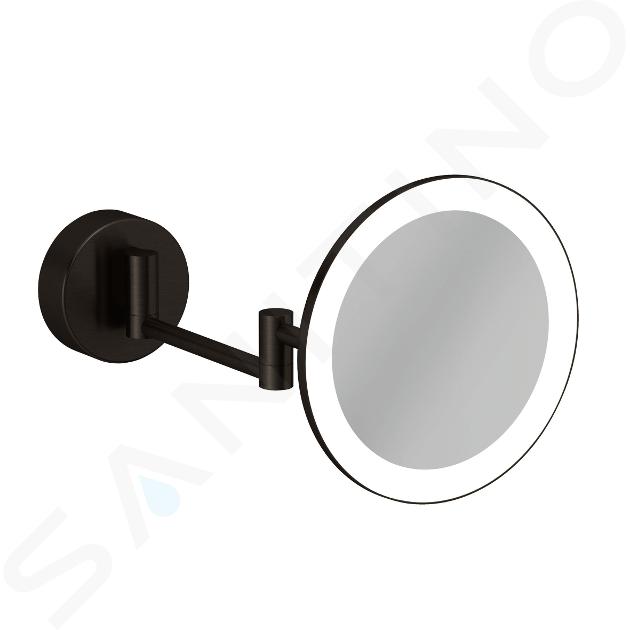 Kludi Vela R - Kozmetikai fali tükör LED világítással, szálcsiszolt Gunmetal 58995N2W
