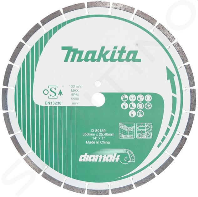 Makita - Diamantový rezný kotúč na betón 350x25,4 mm D-80139