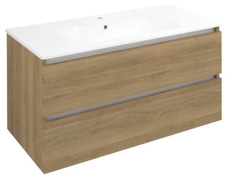 Levně Sapho Ezara - Umyvadlová skříňka, 100x46x52 cm, 2 zásuvky, dub Cuneo EZ101-2525