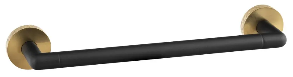 Levně Sapho Larissa - Držák ručníků, délka 30 cm, černá/matná zlatá WS009BG