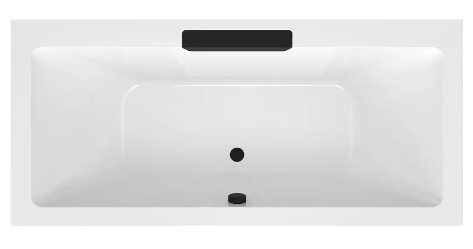 Polysan - Kada 185x85 cm, bijela/crna 73836.102