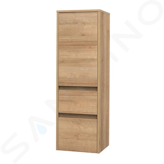Mereo - Skříňka 40x125x36 cm, 2 zásuvky, 1 dvířka, levá, dub CN924LROZ1
