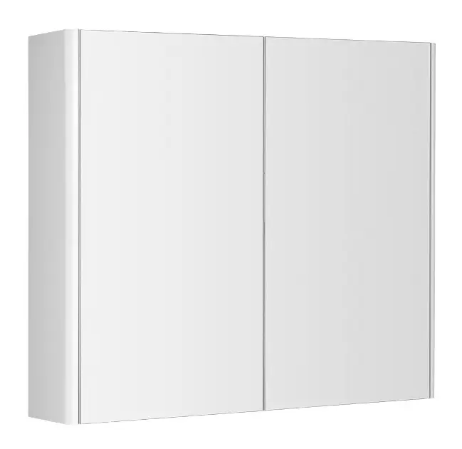 Aqualine Deneb - Ormarić s ogledalom, 80x70x18 cm, 2 vrata, mat bijela DN080
