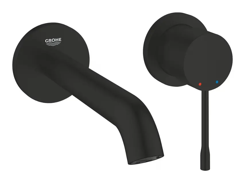 Levně Grohe Essence New - Umyvadlová baterie pod omítku, 2-otvorová instalace, matná černá 194082431