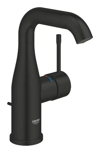 Levně Grohe Essence New - Umyvadlová baterie s výpustí, matná černá 234622431