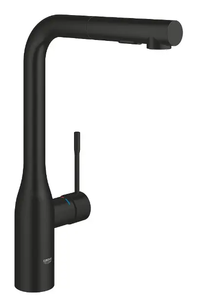 Levně Grohe Essence New - Dřezová baterie s výsuvnou sprškou, matná černá 302702430