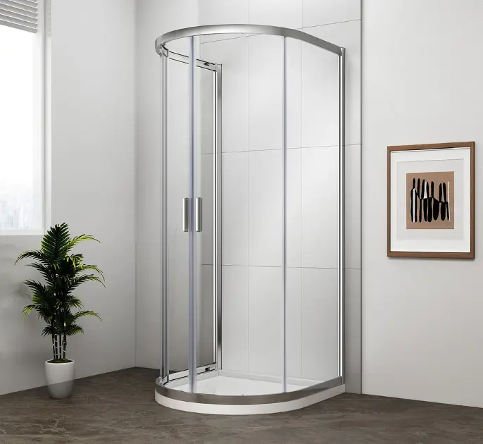 Levně Polysan Easy Line - Půlkruhový sprchový kout 90x90 cm, čiré sklo/chrom EL4615