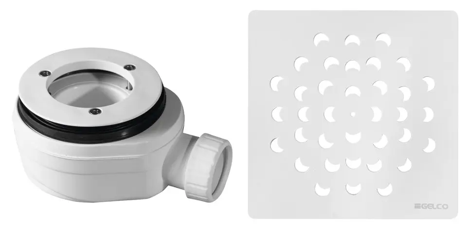 Gelco - Odtoková súprava pre sprchové vaničky, biela KSM104W-SN90