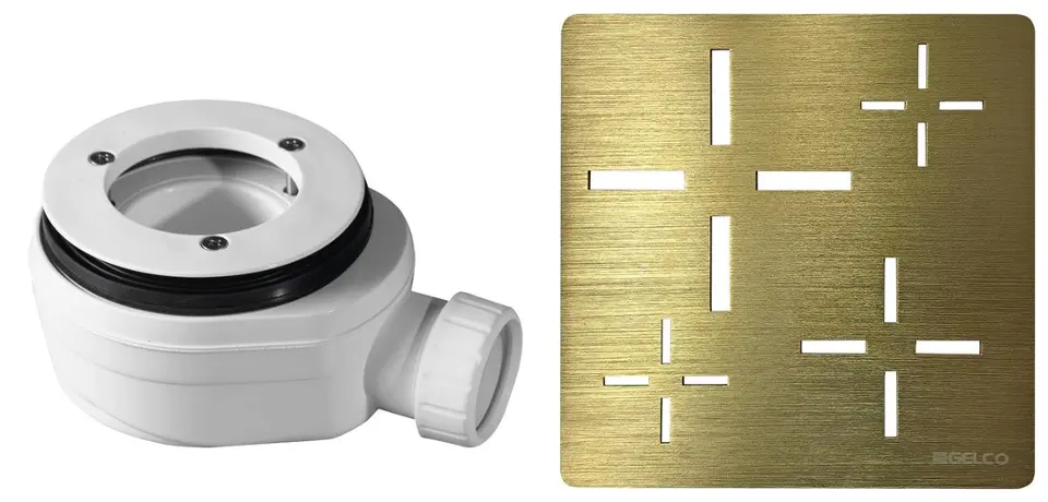Gelco - Odtoková súprava pre sprchové vaničky, zlatá KSM107G-SN90