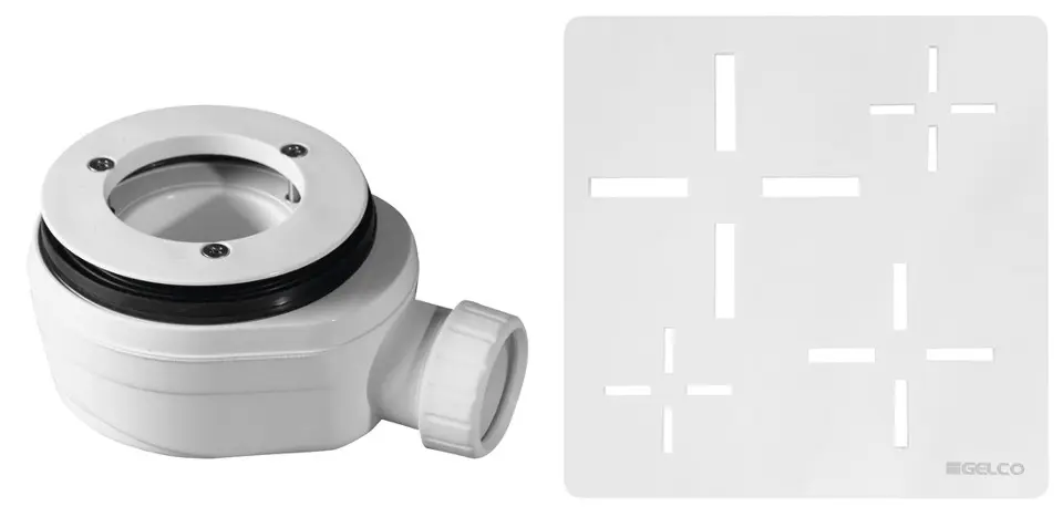 Gelco - Odtoková súprava pre sprchové vaničky, biela KSM107W-SN90