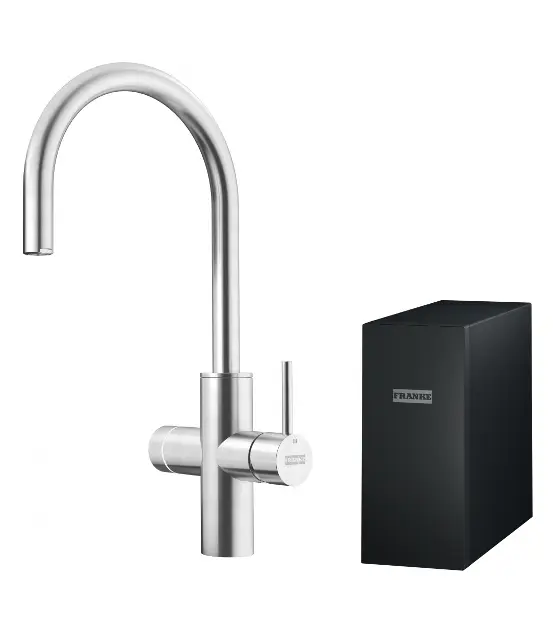 Franke Mythos - Grifo de fregadero con dispositivo de filtración, acero inoxidable 160.0708.956