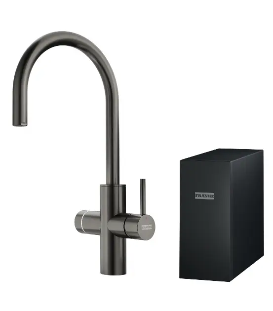 Franke Mythos - Grifo de fregadero con sistema de filtración, antracita 160.0731.761