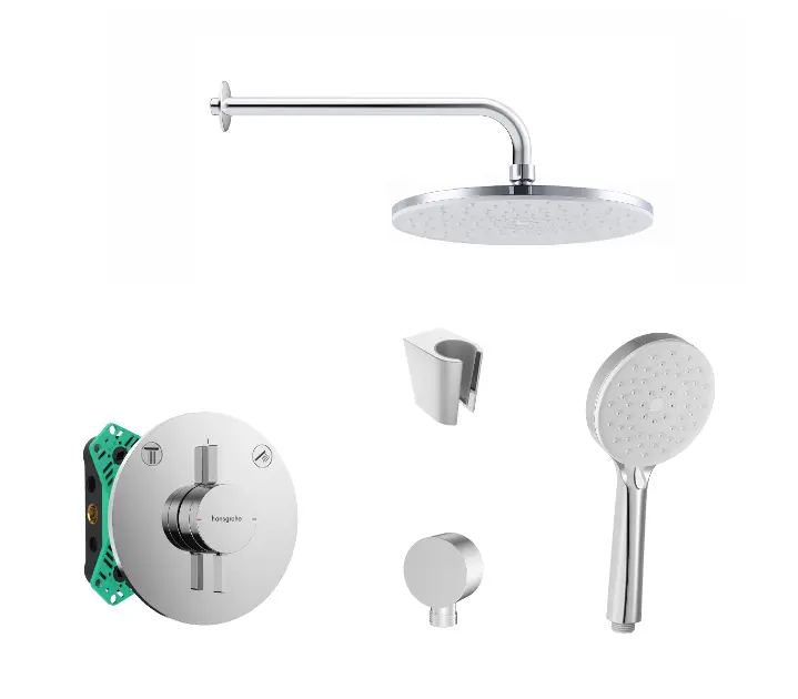 SANITINO - Sprchový set s baterií a tělesem pod omítku Hansgrohe, příslušenství kielle, chrom SANI21HKK005