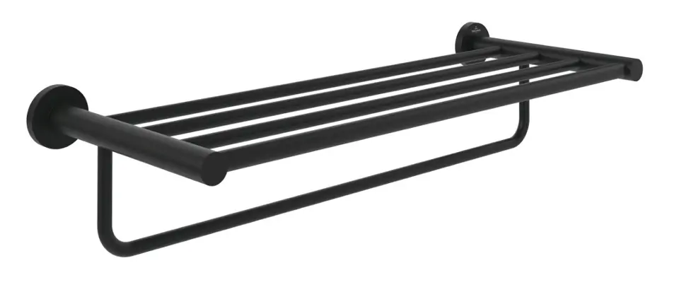 Villeroy & Boch Elements Tender - Поставка за кърпи с рафт, дължина 60 см, черен мат TVA151006000K5