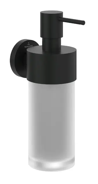 Villeroy & Boch Elements Tender - Дозатор за сапун с държач, стъкло/матово черно TVA151007000K5