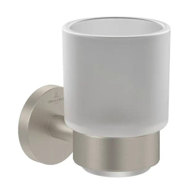 Villeroy & Boch Elements Tender - Поставка за четка и паста, стъкло/мат полиран никел TVA15101800064