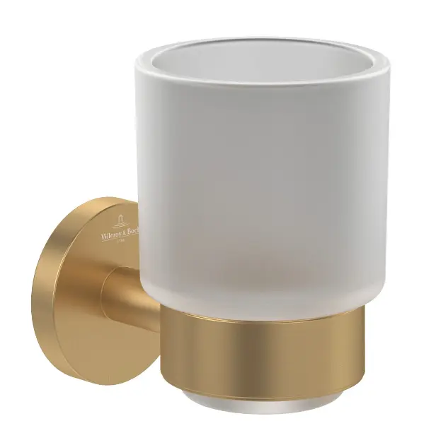 Villeroy & Boch Elements Tender - Поставка за четка и паста, стъкло/полирано злато TVA15101800076