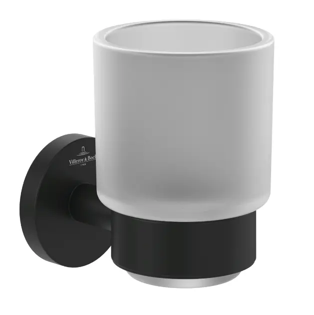 Villeroy & Boch Elements Tender - Държач за четки и паста, стъкло/матово черно TVA151018000K5