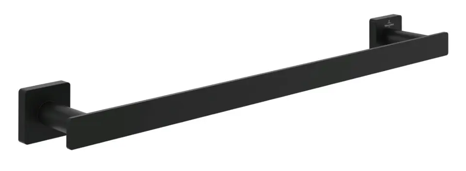 Villeroy & Boch Elements Striking - Поставка за хавлии, дължина 50 см, черен мат TVA152001000K5