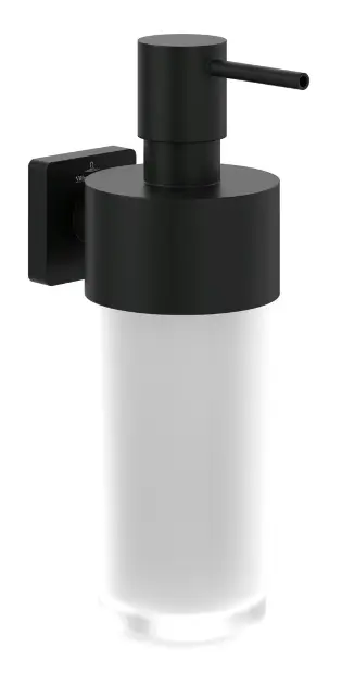 Villeroy & Boch Elements Striking - Дозатор за сапун с държач, черен мат TVA152007000K5