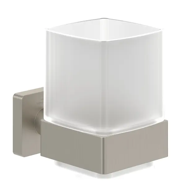 Villeroy & Boch Elements Striking - Поставка за четка и паста, стъкло/мат полиран никел TVA15201900064