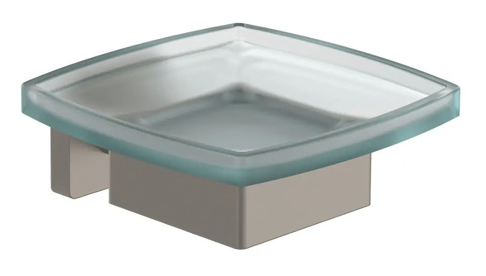 Villeroy & Boch Elements Striking - Сапунерка с държач, стъкло/мат полиран никел TVA15202000064