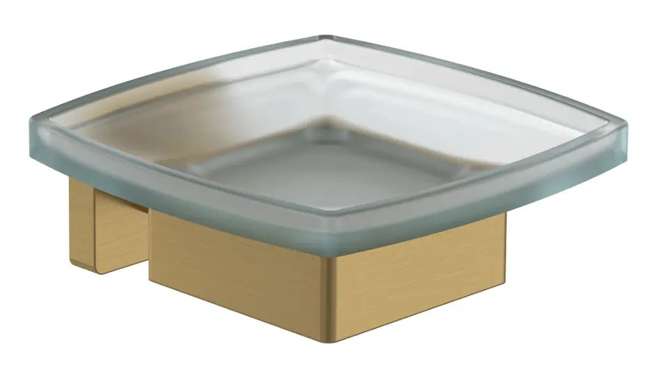 Villeroy & Boch Elements Striking - Сапунерка с поставка, стъкло/полирано злато TVA15202000076