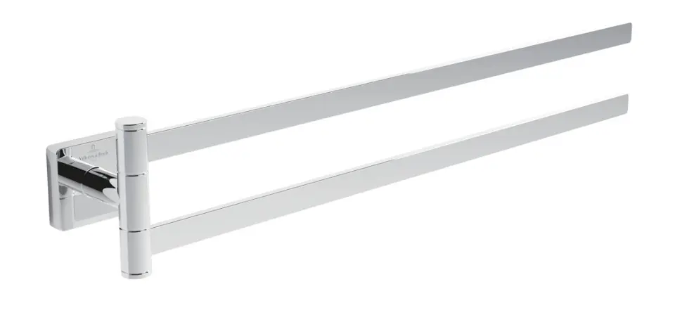 Villeroy & Boch Elements Striking - Двойна поставка за кърпи, дължина 43 см, хром TVA15202500061