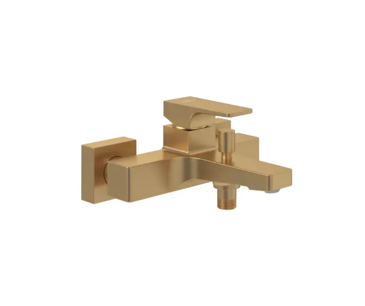 Villeroy & Boch Architectura Square - Vaňová batéria, kefované zlato TVT12500100076