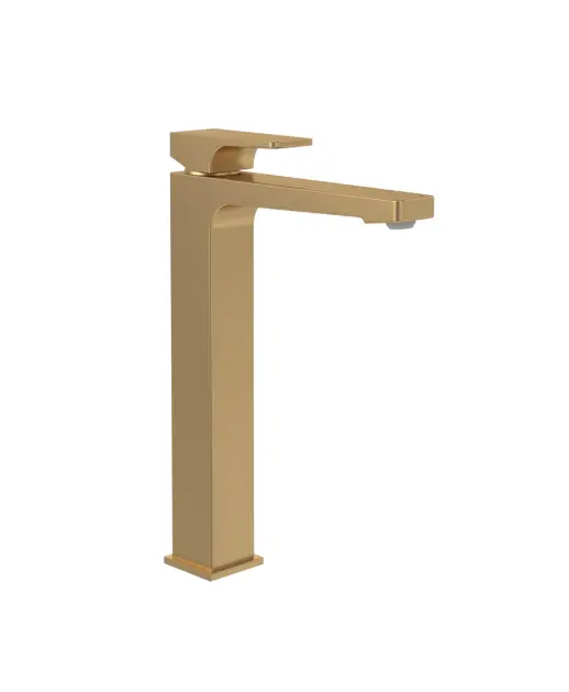 Villeroy & Boch Architectura Square - Umývadlová batéria s výpusťou Push-Open, AquaSmart, kefované zlato TVW12500200076