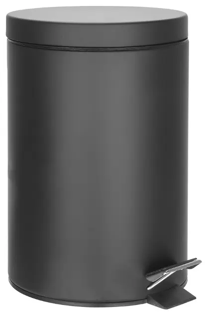 Aqualine Simple Line - Odpadkový koš kulatý 12 l, matná černá 26112