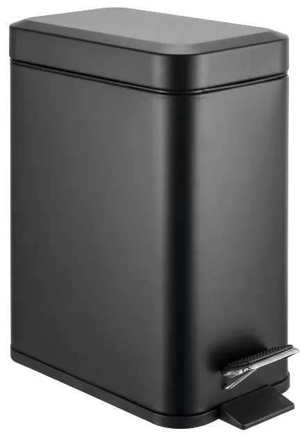 Aqualine Simple Line - Coș de gunoi dreptunghiular 5 L, negru mat GAQ005B