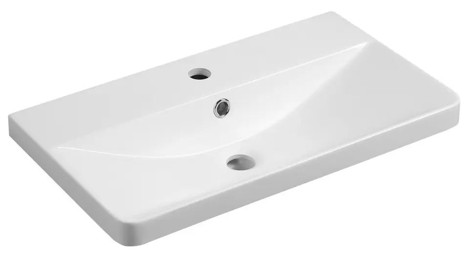 Levně Aqualine Sen - Umyvadlo 61x35 cm, s přepadem, otvor pro baterii, bílá SN610