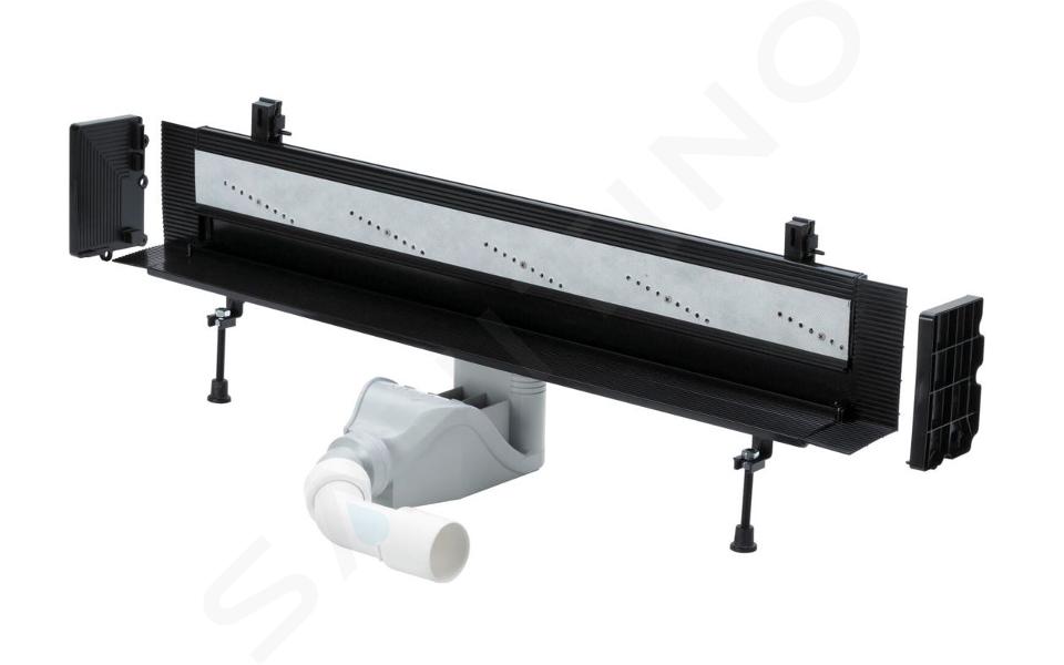 Viega - Sprchový žľab 30-120 cm, na zabudovanie do steny, čierna 736552ROZ1