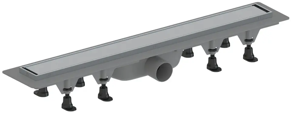 Polysan - Duschrinne Flido 71 cm, mit Rost, zum Einlegen von Fliesen, Edelstahl 73672