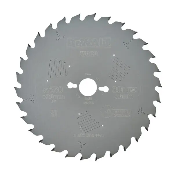 Levně DeWALT - Pilový kotouč na dřevo, 250x30 mm, 30 zubů DT4321