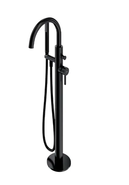 OMNIRES Y - Mitigeur de baignoire pour montage au sol, avec corps d´encastrement, noir Y1233-SBL