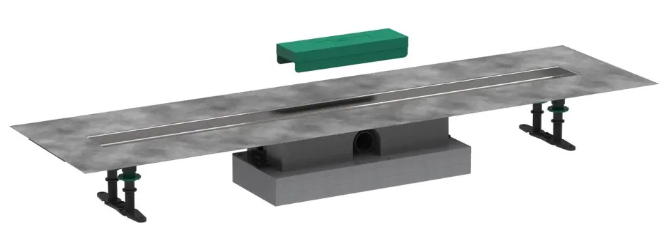 Hansgrohe - Set pre plochú inštaláciu lineárneho sprchového žľabu 100 cm, nerezová 56020180IIJ1