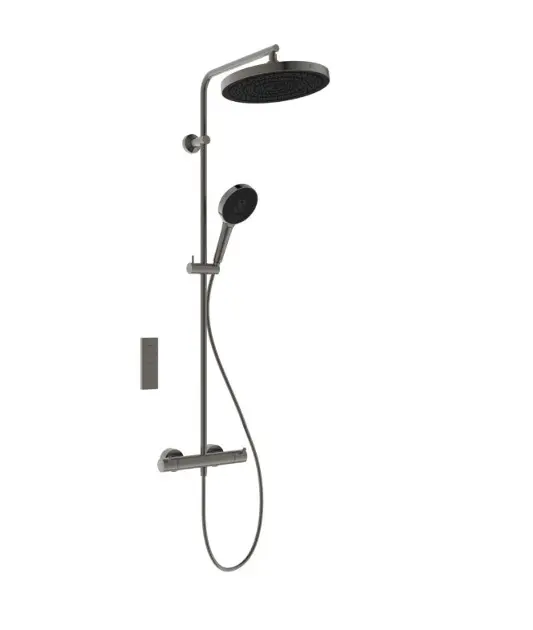 Ideal Standard Ceratherm T125+ - Set doccia con termostato, diametro 30 cm, 3 getti, magnetic Grey A7689A5