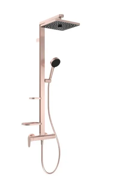 Ideal Standard Ceraflow ALU+ - Set de douche avec mitigeur, 26x26 cm, 2 jets, rosé BE204RO