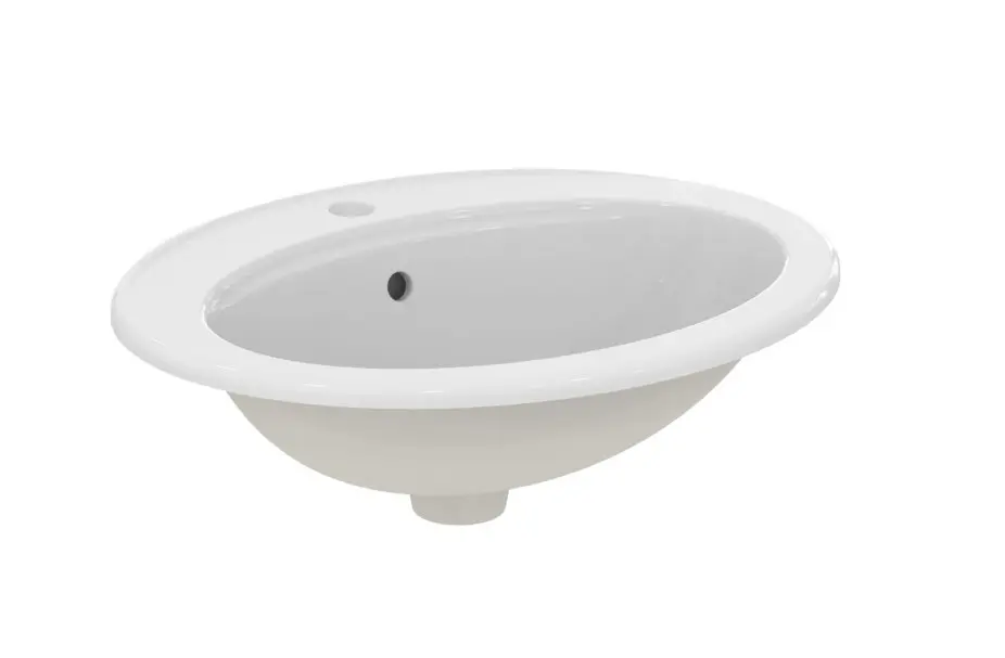 Ideal Standard Eurovit - Lavabo 56x46 cm, avec trop-plein, trou pour robinetterie, blanc E874901