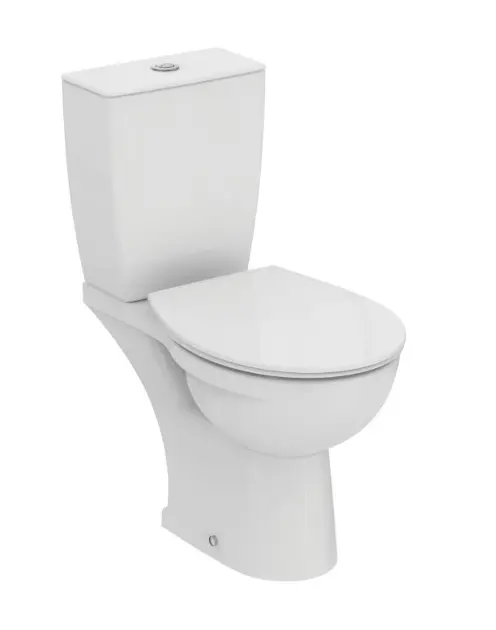 Ideal Standard Eurovit - Vas WC monobloc cu capac SoftClose, evacuare din spate, alb W328701