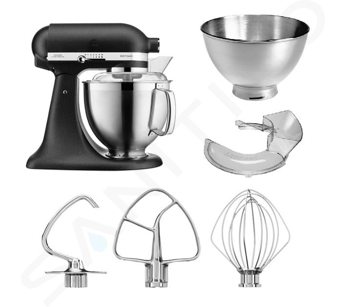 KitchenAid - Robot de cocina Artisan, 300 W, hierro fundido negro 5KSM185PSEBK