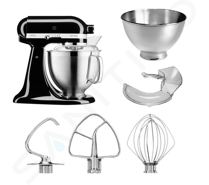 KitchenAid - Robot de cocina Artisan, 300 W, negro 5KSM185PSEOB