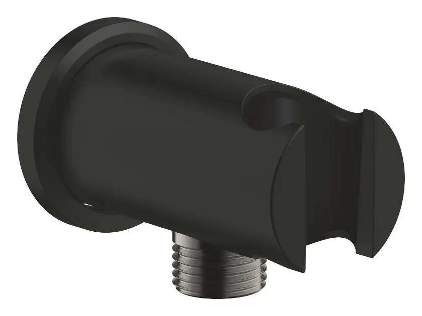 Grohe Rainshower - Kutni priključak za tuš s držačem, fantomska crna 26658KF0