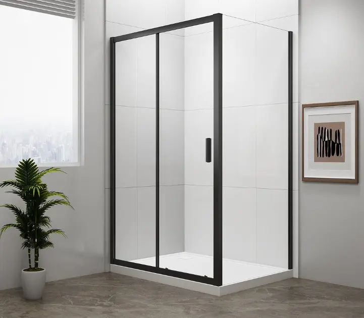 Levně Polysan Easy Black - Sprchový kout 100x90 cm, L/P varianta, čiré sklo/matná černá EL1015B-03